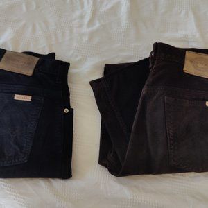 Two Pair Men's Suede Pants with Cotton Lining